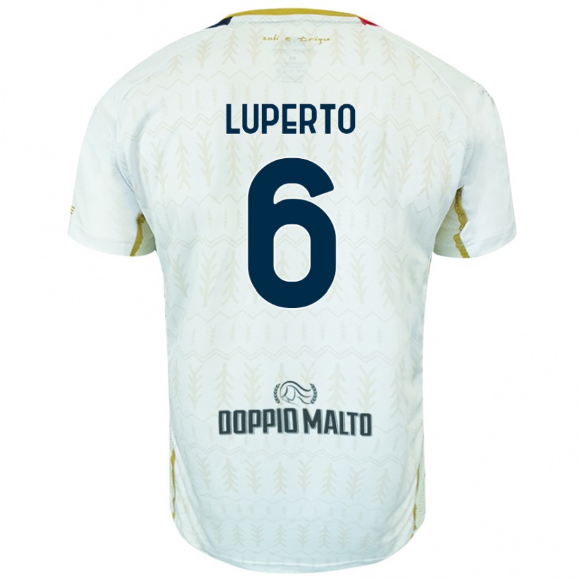 Kandiny Damen Sebastiano Luperto #6 Weiß Auswärtstrikot Trikot 2024/25 T-Shirt