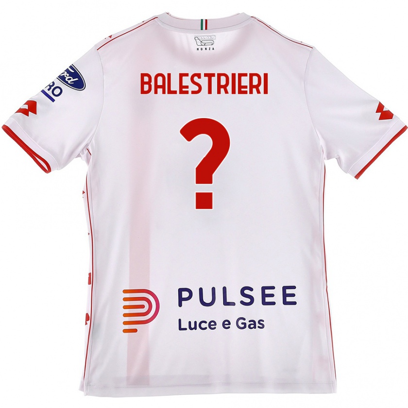 Kandiny Damen Alessandro Balestrieri #0 Weiß Rot Auswärtstrikot Trikot 2024/25 T-Shirt