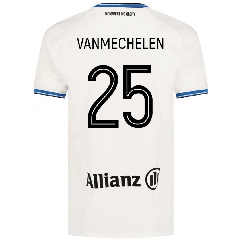 Kandiny Damen Davinia Vanmechelen #25 Weiß Auswärtstrikot Trikot 2024/25 T-Shirt