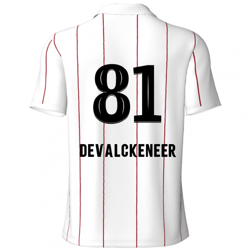 Kandiny Damen Niels Devalckeneer #81 Weiß Schwarz Auswärtstrikot Trikot 2024/25 T-Shirt