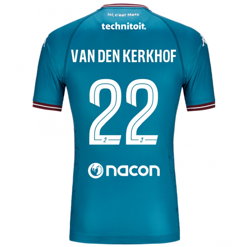 Kandiny Damen Kevin Van Den Kerkhof #22 Blau Petrol Auswärtstrikot Trikot 2024/25 T-Shirt