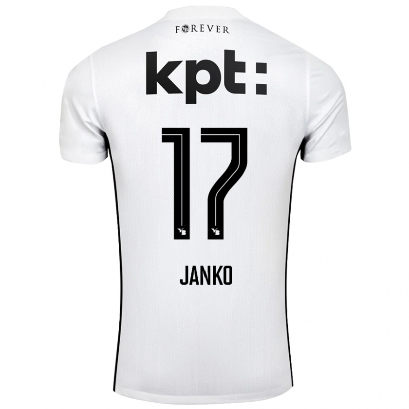 Kandiny Damen Saidy Janko #17 Weiß Schwarz Auswärtstrikot Trikot 2024/25 T-Shirt