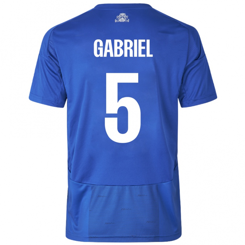 Kandiny Damen Gabriel Pereira #5 Weiß Blau Auswärtstrikot Trikot 2024/25 T-Shirt