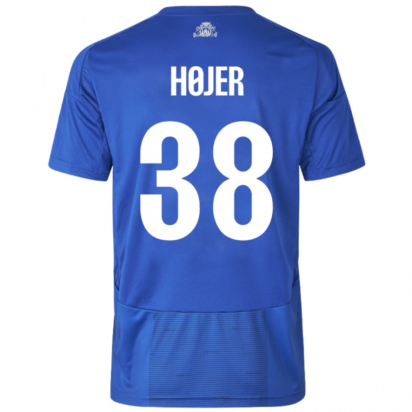 Kandiny Damen Oliver Højer #38 Weiß Blau Auswärtstrikot Trikot 2024/25 T-Shirt