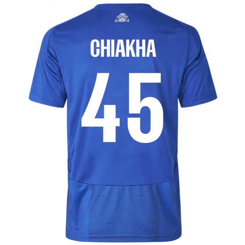 Kandiny Damen Amin Chiakha #45 Weiß Blau Auswärtstrikot Trikot 2024/25 T-Shirt