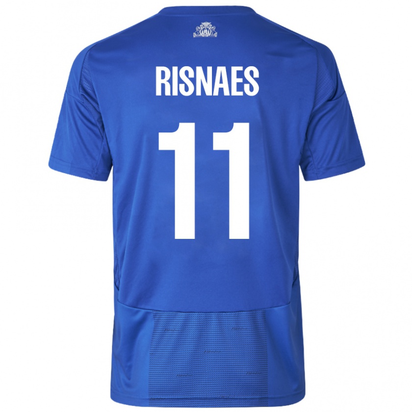 Kandiny Damen Roberto Risnaes #11 Weiß Blau Auswärtstrikot Trikot 2024/25 T-Shirt