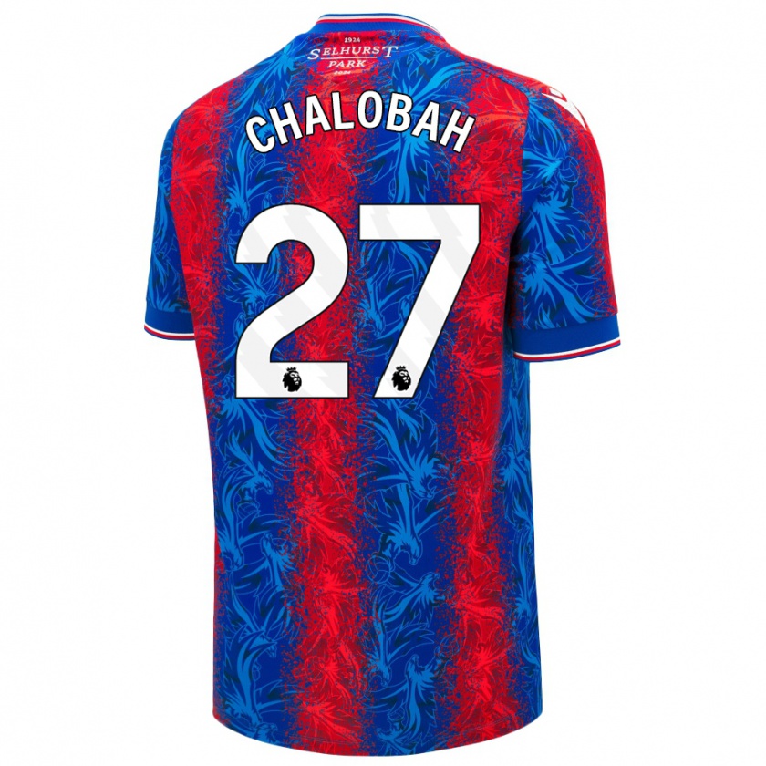 Kandiny Kinder Trevoh Chalobah #27 Rot Blauen Streifen Heimtrikot Trikot 2024/25 T-Shirt