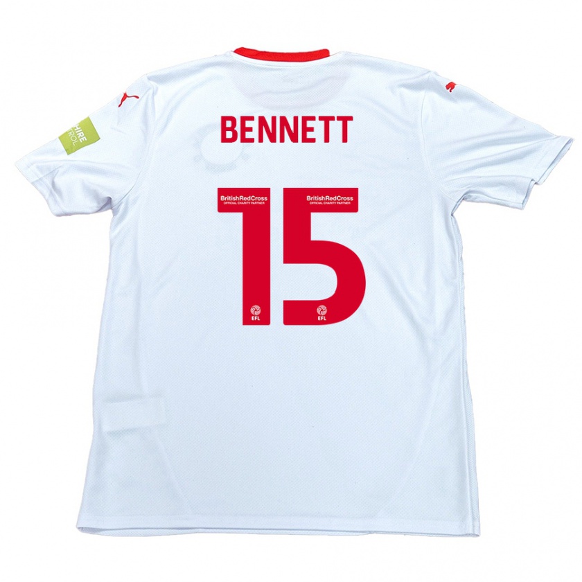 Kandiny Kinder Rhys Bennett #15 Weiß Auswärtstrikot Trikot 2024/25 T-Shirt