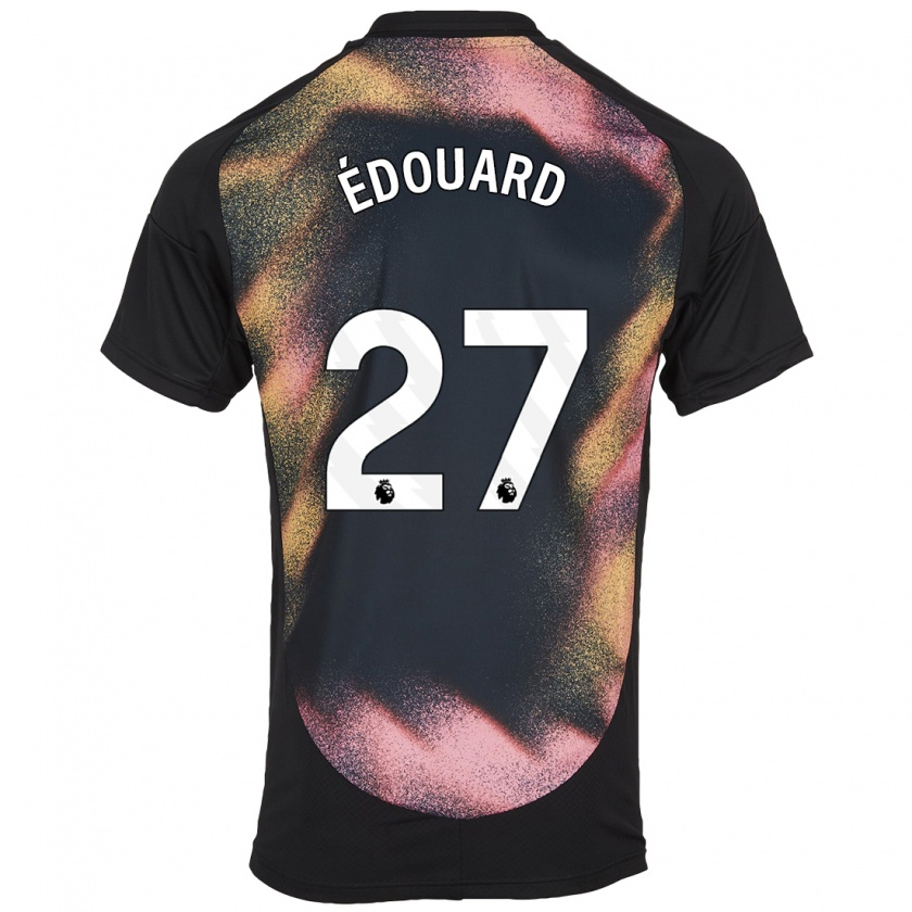 Kandiny Kinder Odsonne Edouard #27 Schwarz Weiß Auswärtstrikot Trikot 2024/25 T-Shirt