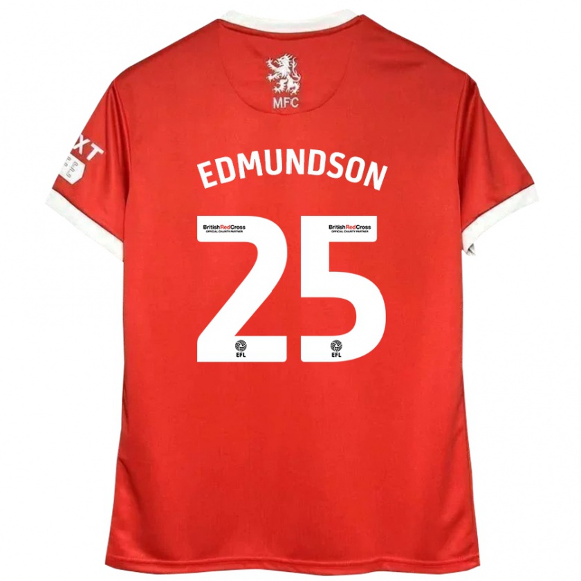 Kandiny Kinder George Edmundson #25 Rot Weiß Heimtrikot Trikot 2024/25 T-Shirt