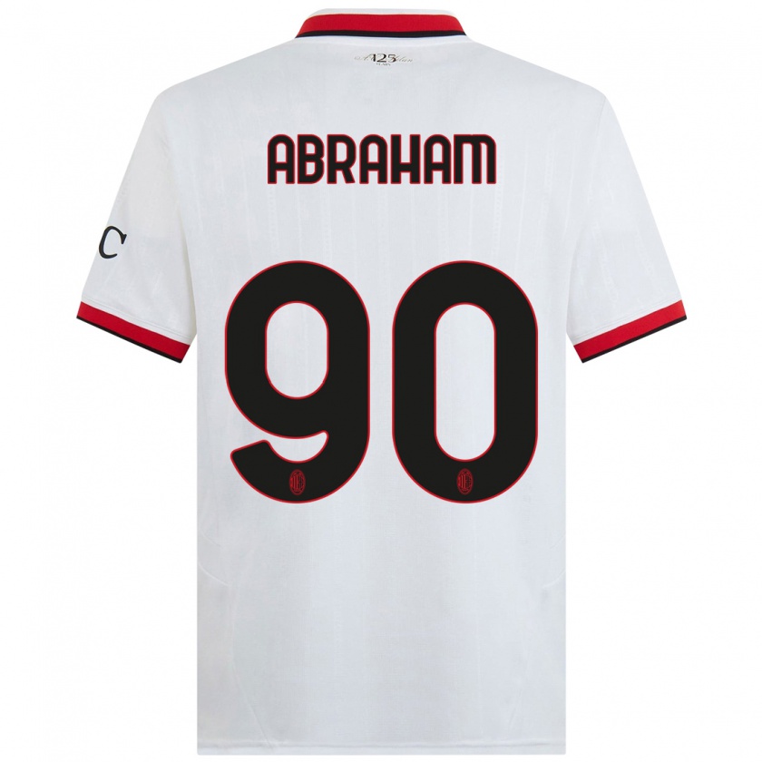 Kandiny Kinder Tammy Abraham #90 Weiß Schwarz Rot Auswärtstrikot Trikot 2024/25 T-Shirt