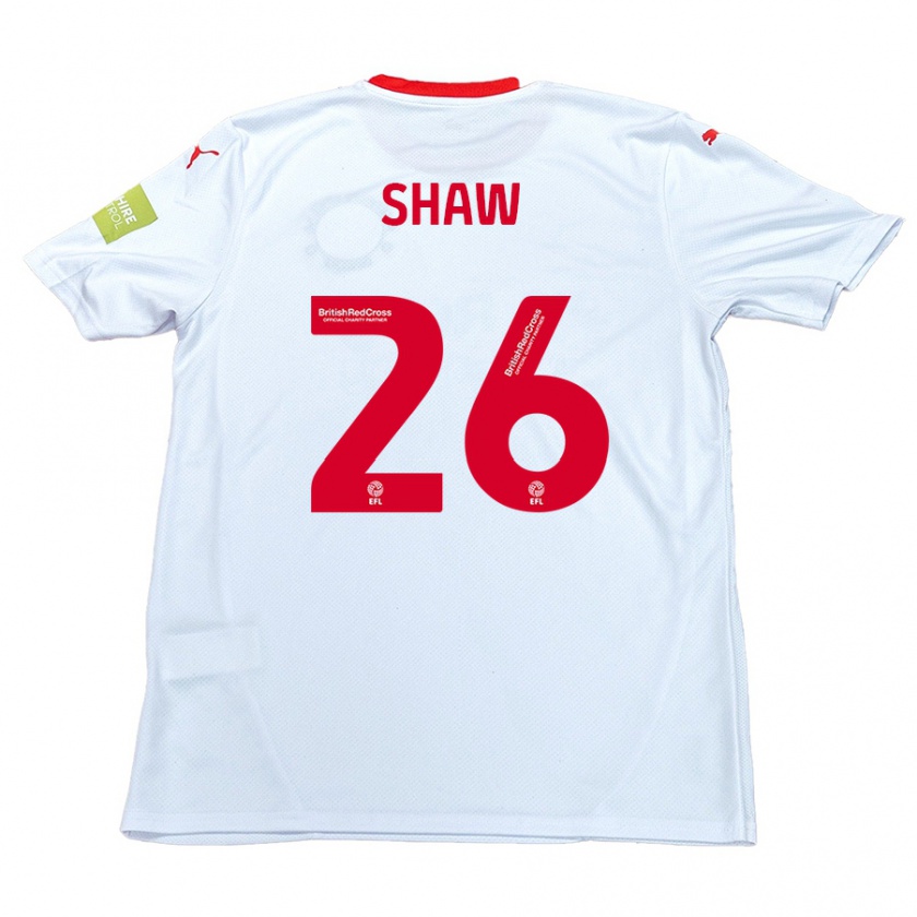 Kandiny Kinder Liam Shaw #26 Weiß Auswärtstrikot Trikot 2024/25 T-Shirt