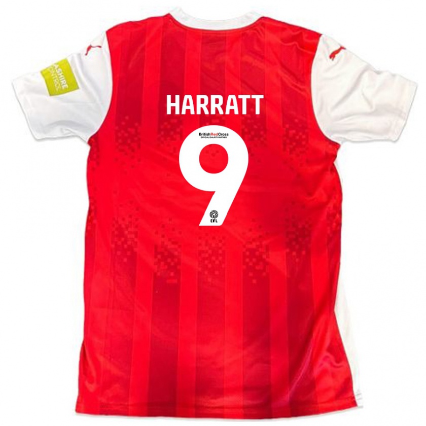 Kandiny Kinder Kian Harratt #9 Rot Weiß Heimtrikot Trikot 2024/25 T-Shirt