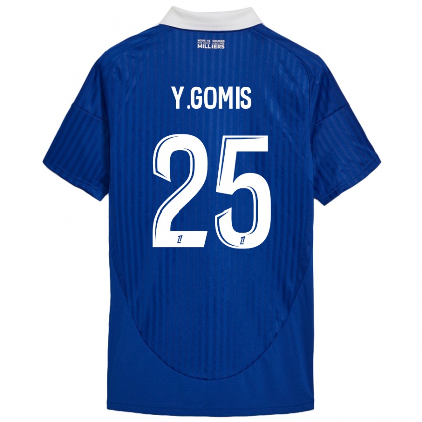 Kandiny Kinder Yoni Gomis #25 Blau Weiß Heimtrikot Trikot 2024/25 T-Shirt