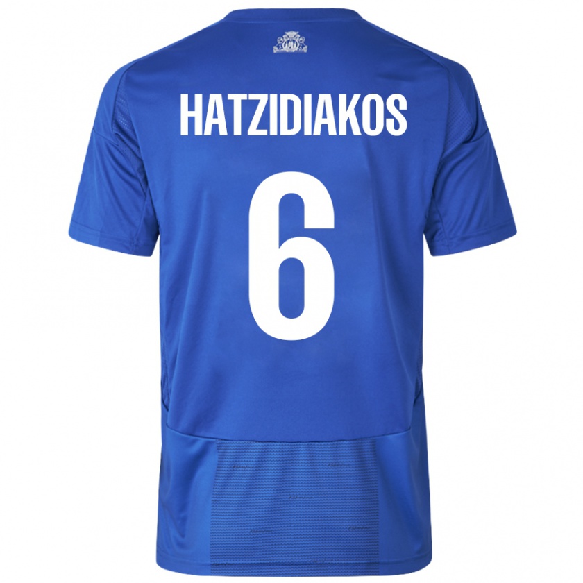 Kandiny Kinder Pantelis Hatzidiakos #6 Weiß Blau Auswärtstrikot Trikot 2024/25 T-Shirt