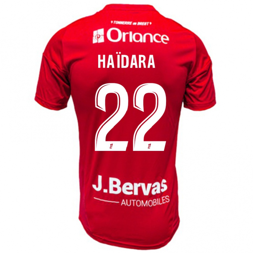 Kandiny Herren Massadio Haidara #22 Rot Weiß Heimtrikot Trikot 2024/25 T-Shirt