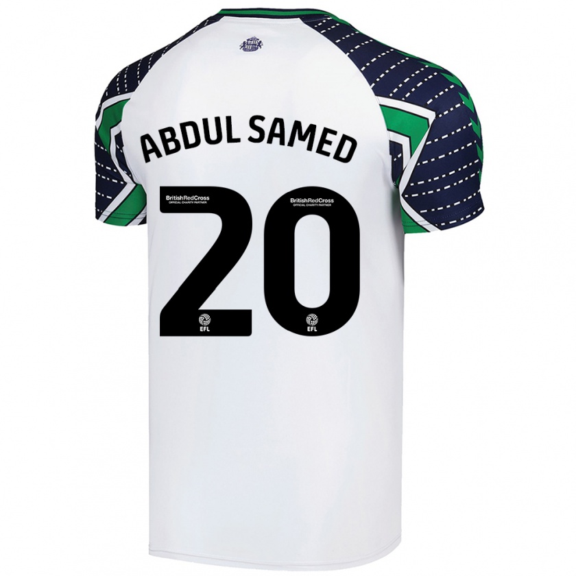 Kandiny Herren Salis Abdul Samed #20 Weiß Auswärtstrikot Trikot 2024/25 T-Shirt