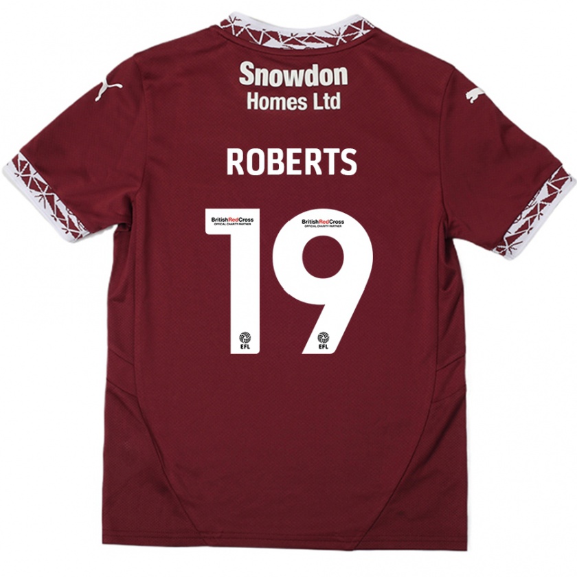 Kandiny Herren Tyler Roberts #19 Burgundrot Heimtrikot Trikot 2024/25 T-Shirt