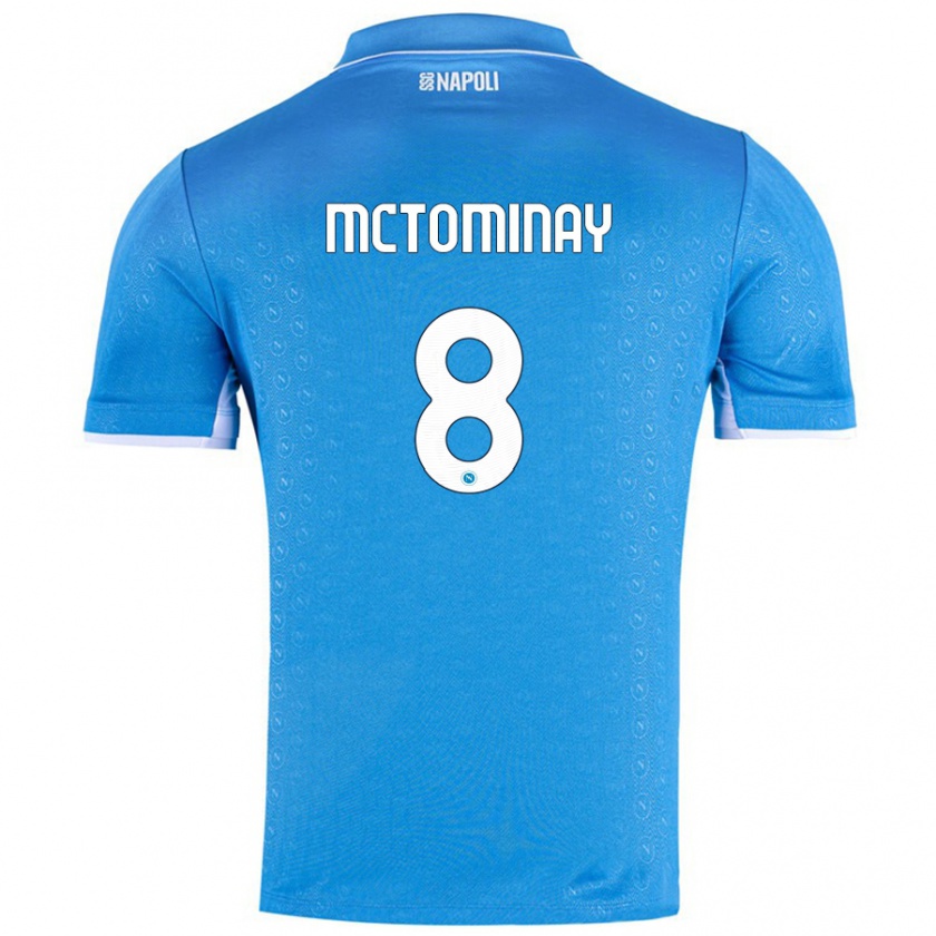 Kandiny Damen Scott Mctominay #8 Himmelblau Heimtrikot Trikot 2024/25 T-Shirt