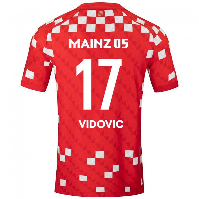 Kandiny Damen Gabriel Vidovic #17 Weiß Rot Heimtrikot Trikot 2024/25 T-Shirt