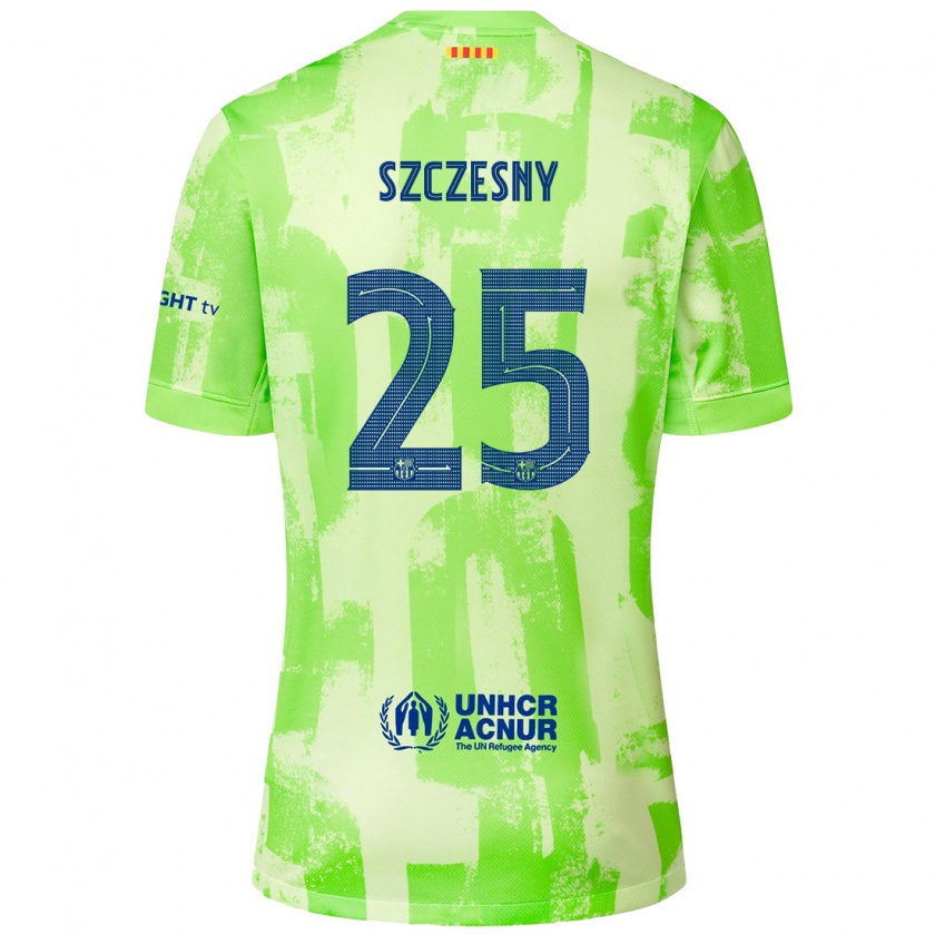 Kandiny Damen Wojciech Szczesny #25 Limettengrün Ausweichtrikot Trikot 2024/25 T-Shirt