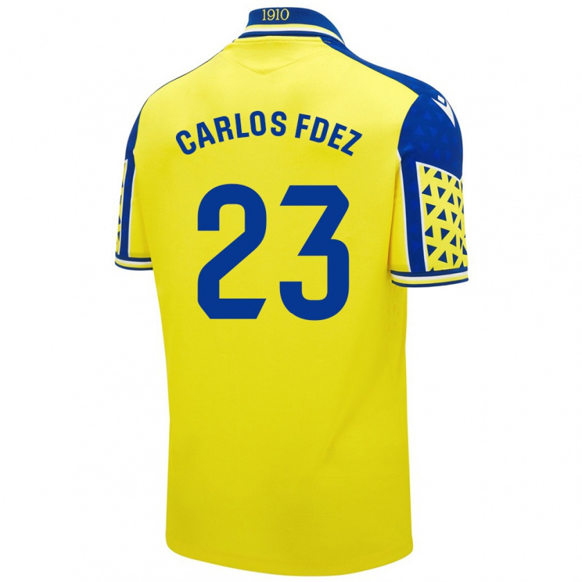 Kandiny Damen Carlos Fernández #23 Gelb Blau Heimtrikot Trikot 2024/25 T-Shirt