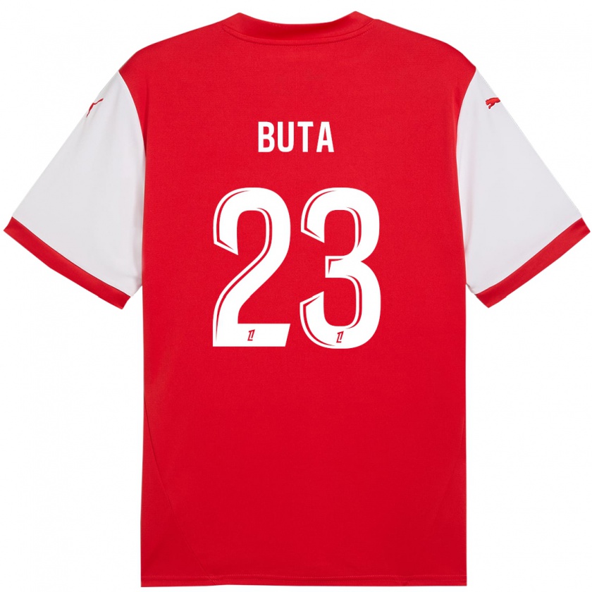 Kandiny Damen Aurélio Buta #23 Rot Weiß Heimtrikot Trikot 2024/25 T-Shirt