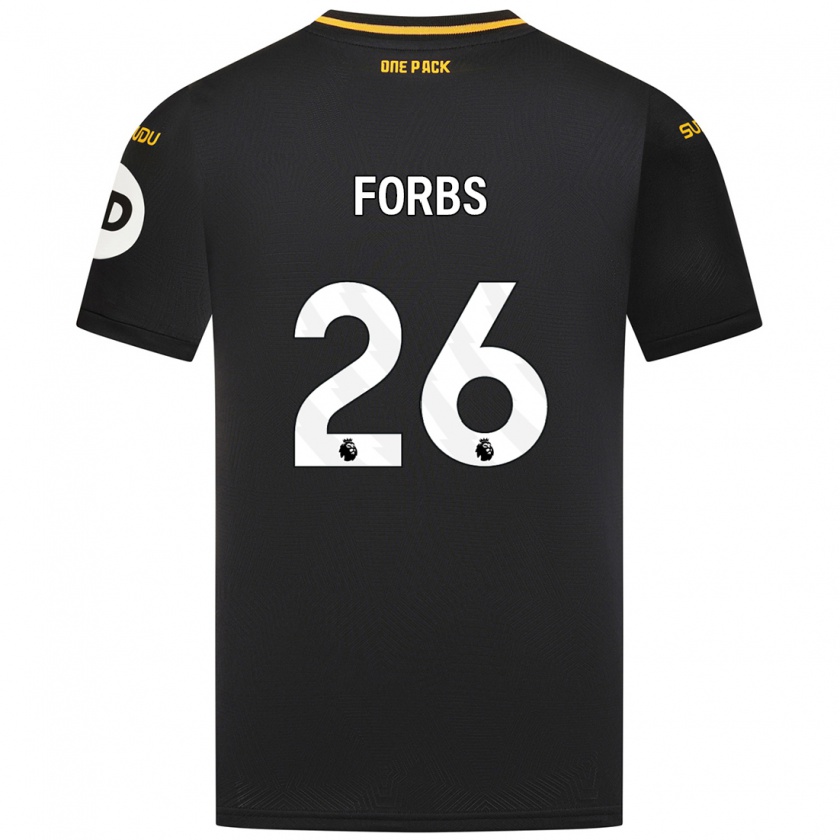 Kandiny Damen Carlos Forbs #26 Schwarz Auswärtstrikot Trikot 2024/25 T-Shirt