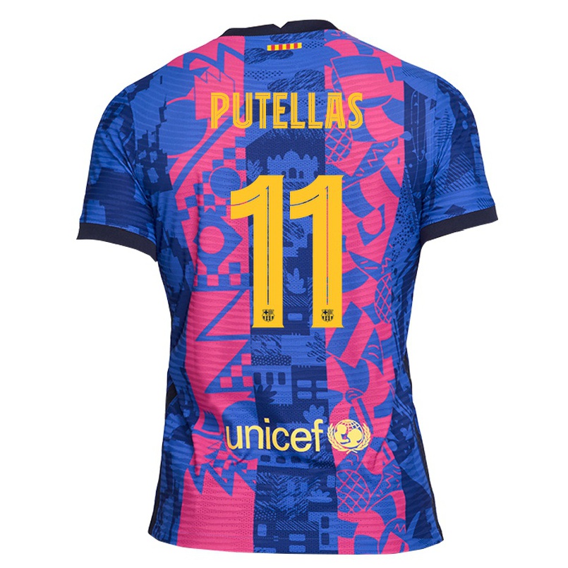 Damen Fußball Alexia Putellas #11 Blaue Rose Ausweichtrikot Trikot 2021/22 T-shirt