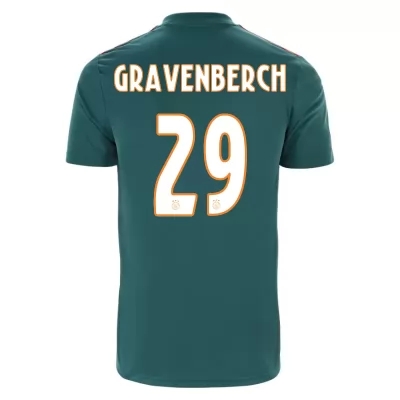 Herren Fußball Ryan Gravenberch 29 Auswärtstrikot Grün Trikot 2019/20 Hemd