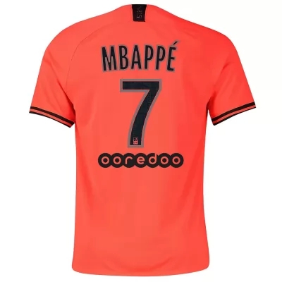 Kinder Fußball Kylian Mbappe 7 Auswärtstrikot Orange Trikot 2019/20 Hemd