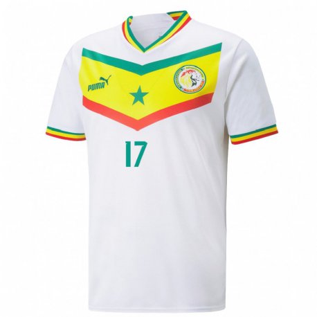 Kandiny Kinder Senegalesische Hapsatou Malado Diallo #17 Weiß Heimtrikot Trikot 22-24 T-shirt