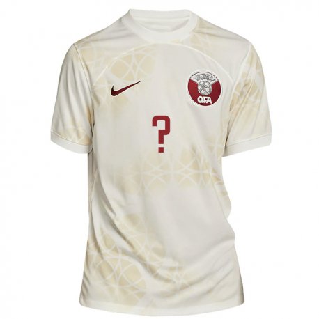 Kandiny Herren Katarische Mahmoud Abu El Nada #0 Goldbeige Auswärtstrikot Trikot 22-24 T-shirt