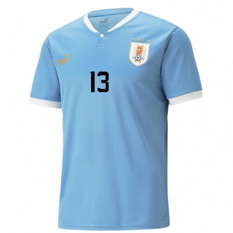 Kandiny Damen Uruguayische Agustin Rodriguez #13 Blau Heimtrikot Trikot 22-24 T-shirt