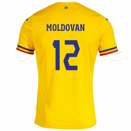 Kandiny Kinder Rumänische Horaţiu Moldovan #12 Gelb Heimtrikot Trikot 24-26 T-Shirt