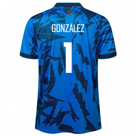 Kandiny Kinder El Salvador Mario González #1 Blau Heimtrikot Trikot 24-26 T-Shirt