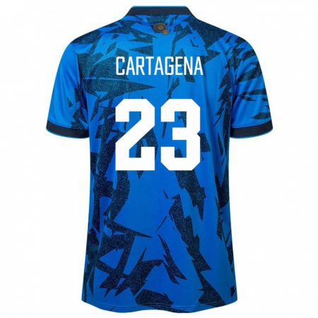 Kandiny Kinder El Salvador Melvin Cartagena #23 Blau Heimtrikot Trikot 24-26 T-Shirt