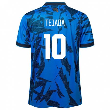 Kandiny Kinder El Salvador Rafael Tejada #10 Blau Heimtrikot Trikot 24-26 T-Shirt