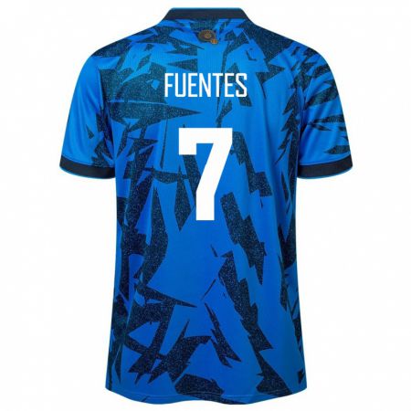 Kandiny Kinder El Salvador Danielle Fuentes #7 Blau Heimtrikot Trikot 24-26 T-Shirt