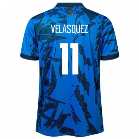 Kandiny Kinder El Salvador Jackeline Velásquez #11 Blau Heimtrikot Trikot 24-26 T-Shirt