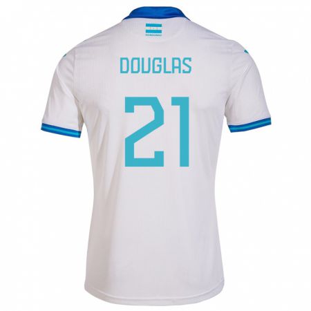 Kandiny Kinder Honduras Douglas Martínez #21 Weiß Heimtrikot Trikot 24-26 T-Shirt