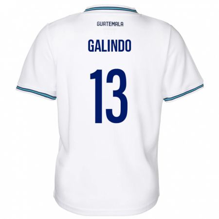 Kandiny Kinder Guatemala Alejandro Galindo #13 Weiß Heimtrikot Trikot 24-26 T-Shirt