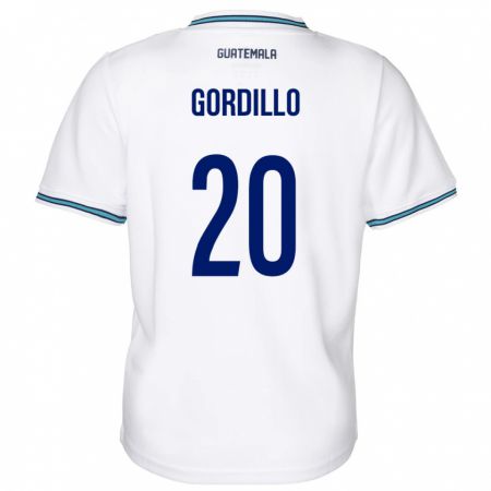 Kandiny Kinder Guatemala Gerardo Gordillo #20 Weiß Heimtrikot Trikot 24-26 T-Shirt