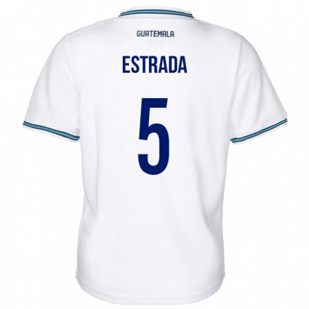 Kandiny Kinder Guatemala Elizabeth Estrada #5 Weiß Heimtrikot Trikot 24-26 T-Shirt