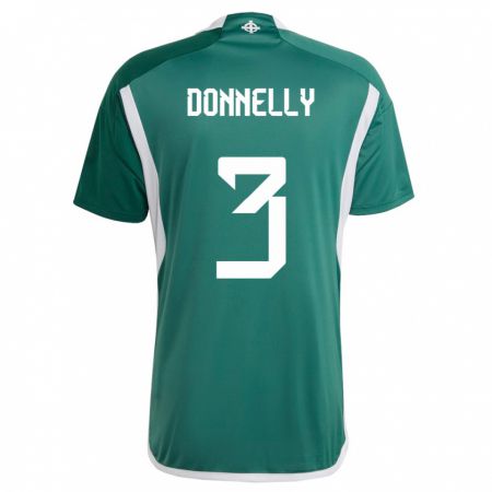 Kandiny Kinder Nordirland Aaron Donnelly #3 Grün Heimtrikot Trikot 24-26 T-Shirt