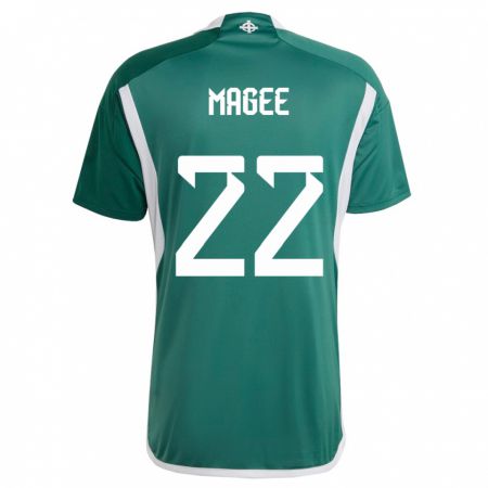 Kandiny Kinder Nordirland Abbie Magee #22 Grün Heimtrikot Trikot 24-26 T-Shirt