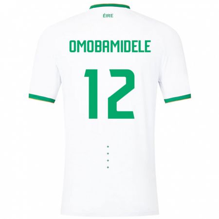 Kandiny Kinder Irische Andrew Omobamidele #12 Weiß Auswärtstrikot Trikot 24-26 T-Shirt