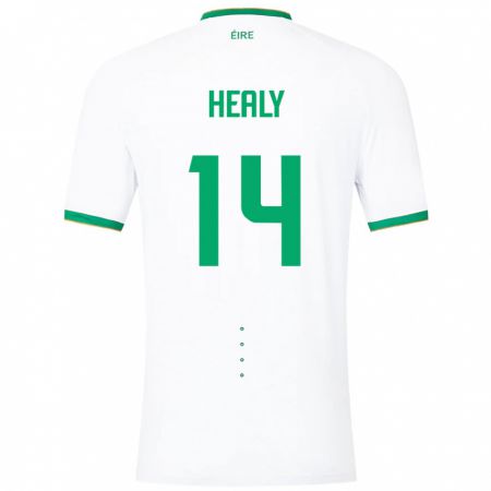 Kandiny Kinder Irische Freya Healy #14 Weiß Auswärtstrikot Trikot 24-26 T-Shirt