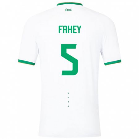 Kandiny Kinder Irische Niamh Fahey #5 Weiß Auswärtstrikot Trikot 24-26 T-Shirt