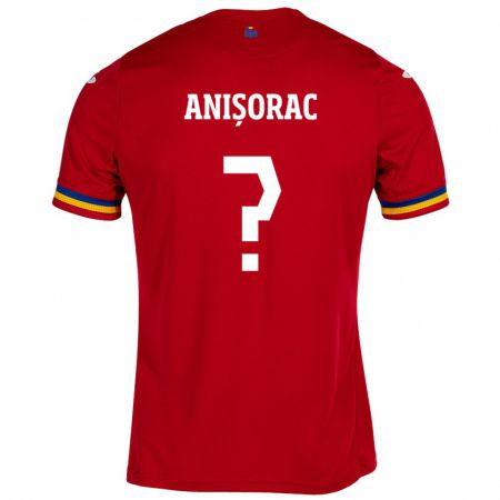 Kandiny Kinder Rumänische Ionuț Anișorac #0 Rot Auswärtstrikot Trikot 24-26 T-Shirt